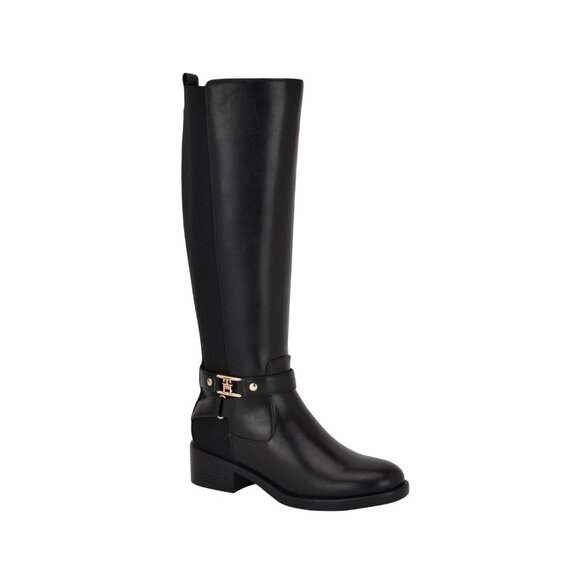 Tommy Hilfiger Shoes - Tommy Hilfiger Womens Iyla High Shaft Riding Heels Boots Black Size 6.5M NIB